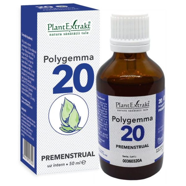 Polygemma 20 - Ajută la ameliorarea simptomelor neplăcute de dinainte şi din timpul ciclului menstrual  – 50ml