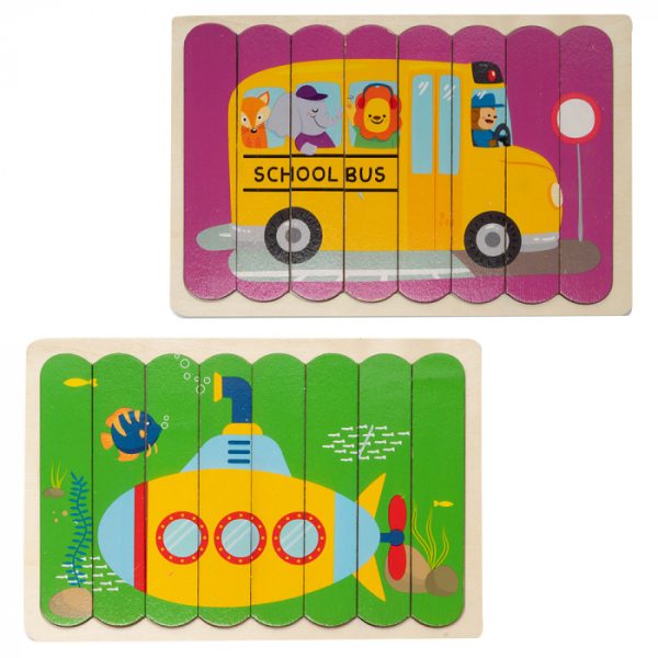 Puzzle cu Benzi de Potrivire cu Doua Fete