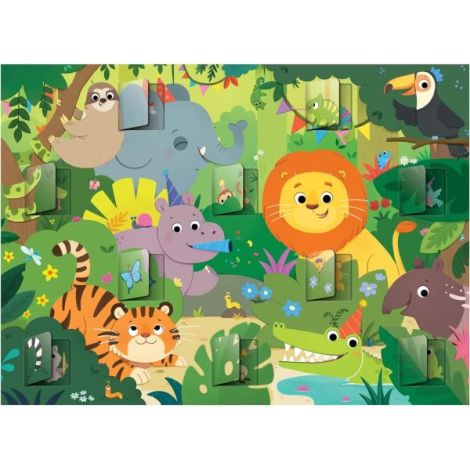Puzzle deschide ferestrele - jungla ( 20 piese)