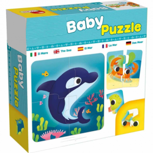 Set 8 Puzzle Copii Piese Mari Carton ,   Animale Marine