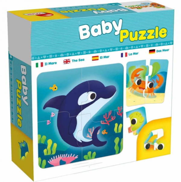 puzzle-duo-mama-si-puiul-cu-32-piese-mari-copie-620551.png Set 8 Puzzle Copii Piese Mari Carton , Animale Marine