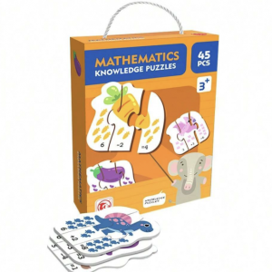 Puzzle educativ 45 piese mari Matematica ,   Invatam adunarea prin imagini