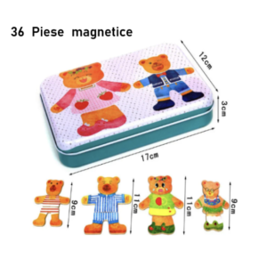 Puzzle Magnetic cu 36 de Ursuleti ,   Invatarea Emotiilor prin Joaca