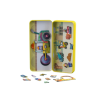 Puzzle magnetic in cutie metalica, joc de potrivire si asociere - Camioane