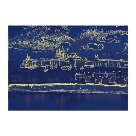 Puzzle neon - castelul praga (1000 piese)