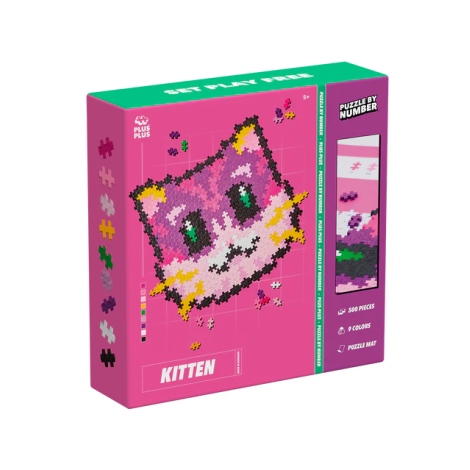 Puzzle pe numere Plus-Plus, 500 piese, Pisicuta