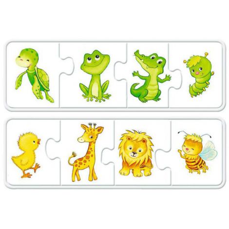 PUZZLE PUI DE ANIMALE, 6x4 PIESE