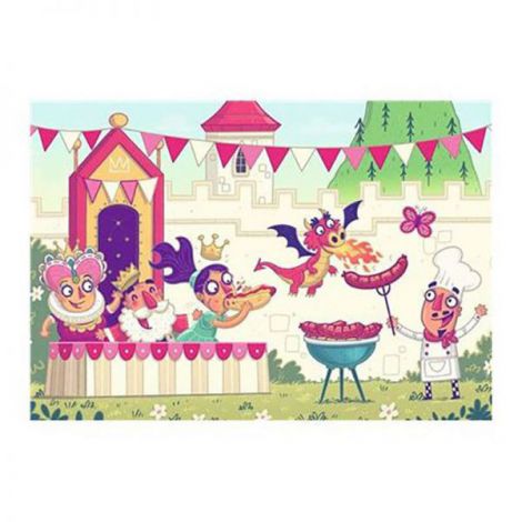 PUZZLE SI JOC PETRECERE REGALA, 2x24 PIESE