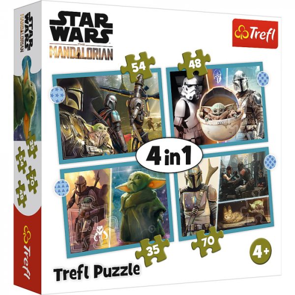 puzzle-trefl-4in1-star-wars-mandalorianul-915334.jpg Puzzle Trefl 4 in 1 Star Wars - Mandalorianul