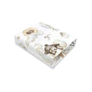 qmini-cearceaf-cu-elastic-pentru-patut-140x70-cm-din-bumbac-certificat-oeko-tex-standard-100-teddy-bear-and-friends-beige-2526332-4.jpeg Cearceaf cu elastic, Qmini, Pentru patut 140X70 cm, Din bumbac certificat Oeko Tex Standard 100, Teddy Bear and Friends Beige