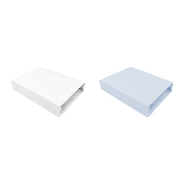 qmini-set-2-cearceafuri-cu-elastic-pentru-patut-leagan-sau-patut-co-sleeper-90x50-cm-din-bumbac-material-certificat-oeko-tex-standard-100-white-and-blue-3173586-4.jpeg Set 2 cearceafuri cu elastic, Qmini, Pentru patut leagan sau patut co-sleeper, 90x50 cm, Din bumbac, Material certificat Oeko Tex Standard 100, White and Blue