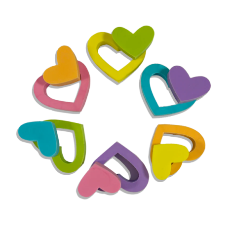 Radiere Inimi inflorite - set de 6 , Hearts in Bloom