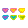 Radiere Inimi inflorite - set de 6 , Hearts in Bloom