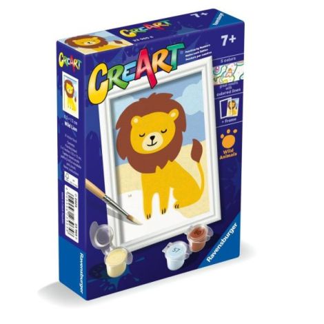 Ravensburger - CreArt pictura pe numere pentru copii leu salbatic