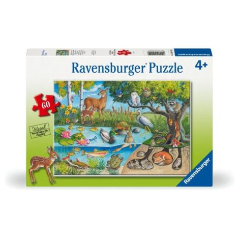 Ravensburger - Puzzle animale deasupra si sub apa 60 piese
