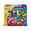 Ravensburger - Puzzle Iron Man si prietenii 4 buc in cutie 12 16 20 24 piese