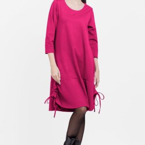 rochie-a-line-din-tricot-cu-sireturi-laterale-verde-olive-copie-417291.jpg Rochie A line , din tricot, cu sireturi laterale, fucsia