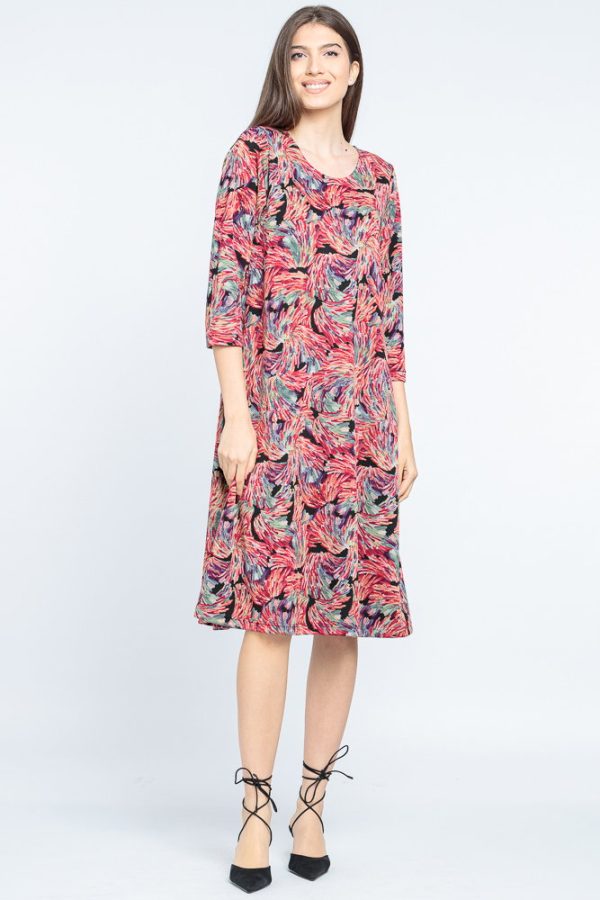 rochie-a-line-midi-imprimeu-vegetal-predominant-mov-copie-661803.jpg Rochie A line midi, imprimeu vegetal predominant rosu