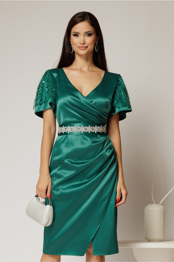 rochie-atena-verde-cu-maneci-scurte-si-cordon-in-talie-1485373-1160902-4.jpeg Rochie Atena verde cu maneci scurte si cordon in talie