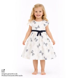 Rochie copii Chicco, Alb cu albastru, 01246-70MC