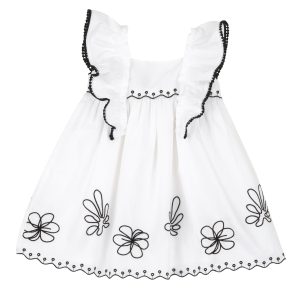 Rochie copii Chicco, alb cu model, 01736-70MC
