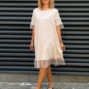 rochie-din-in-mercerizat-cu-volanas-imprimat-si-funda-spate-alba-copie-218135.jpg Rochie din in mercerizat si vascoza cu volanas tulle si funda spate, ivoire