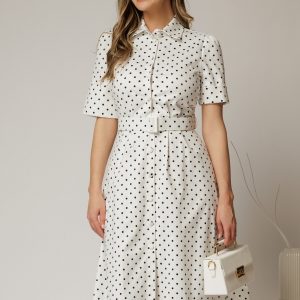rochie-dy-fashion-alba-cu-buline-tip-camasa-si-curea-in-talie-1461229-1150750-4.jpeg Rochie DY Fashion alba cu buline tip camasa si curea in talie