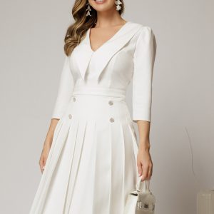 rochie-dy-fashion-alba-cu-decolteu-cu-guler-ascutit-si-fusta-plisata-1454287-1146724-4.jpeg Rochie DY Fashion alba cu decolteu cu guler ascutit si fusta plisata