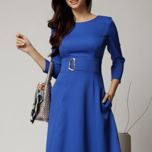 rochie-dy-fashion-albastra-clos-cu-detaliu-pe-talie-1451305-1145419-4.jpeg Rochie DY Fashion albastra clos cu detaliu pe talie