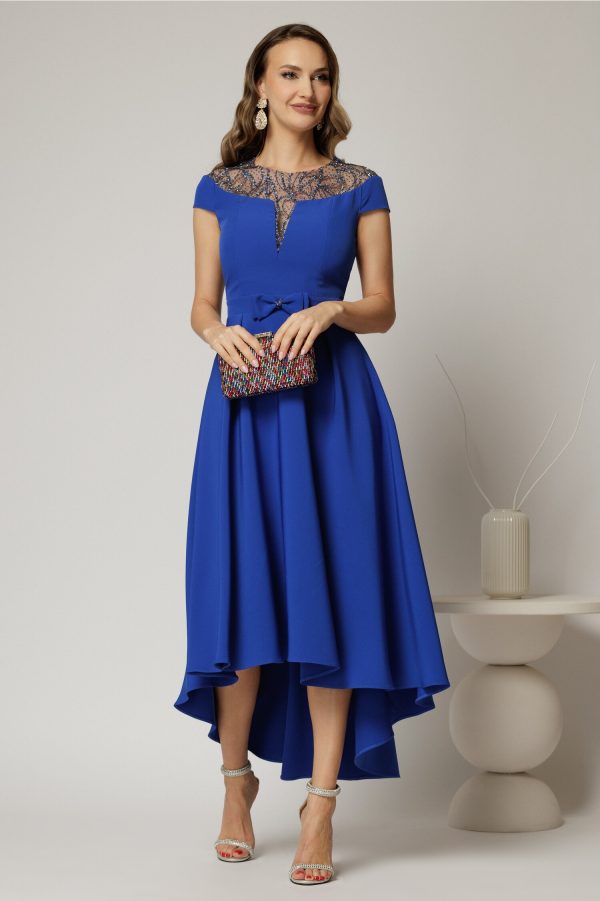 rochie-dy-fashion-asimetrica-albastra-cu-funda-in-talie-si-aplicatii-la-decolteu-1458457-1148542-4.jpeg Rochie DY Fashion asimetrica albastra cu funda in talie si aplicatii la decolteu