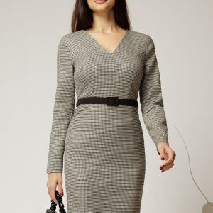 rochie-dy-fashion-conica-din-stofa-carou-negru-gri-si-curea-in-talie-1427308-1136323-4.jpeg Rochie DY Fashion conica din stofa carou negru gri si curea in talie