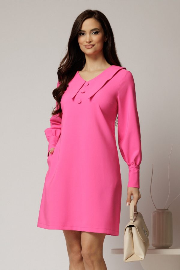 rochie-dy-fashion-fucsia-scurta-cu-croi-cambrat-si-guler-in-colturi-1447519-1145464-4.jpeg Rochie DY Fashion fucsia scurta cu croi cambrat si guler in colturi