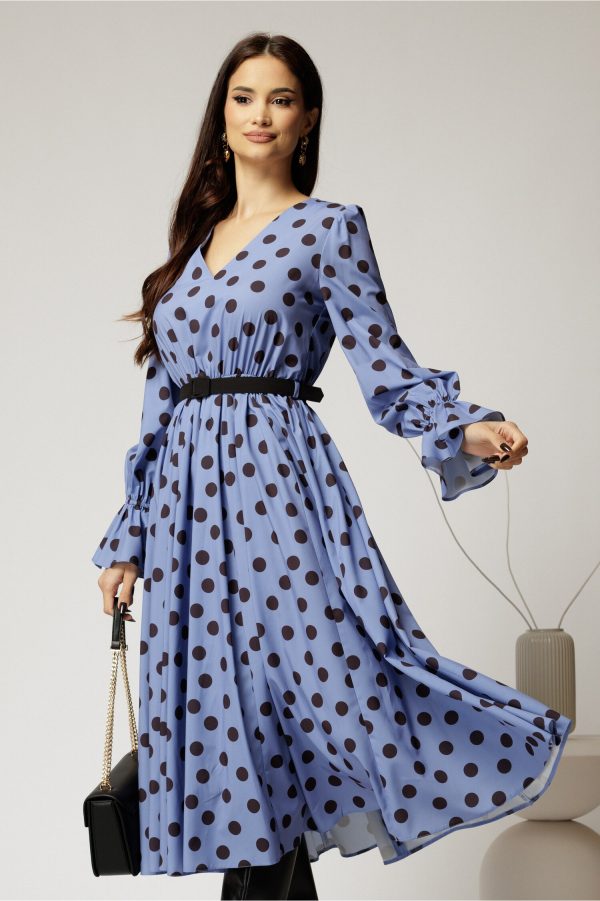 rochie-dy-fashion-midi-din-voal-bleu-cu-buline-si-curea-in-talie-1420522-1133245-4.jpeg Rochie DY Fashion midi din voal bleu cu buline si curea in talie