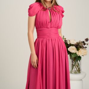 rochie-dy-fashion-midi-fucsia-din-voal-in-clos-cu-accesoriu-si-decupaj-la-decolteu-1391578-1118116-4.jpeg Rochie DY Fashion midi fucsia din voal in clos cu accesoriu si decupaj la decolteu