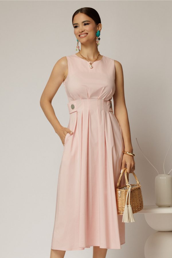 rochie-dy-fashion-midi-roz-din-bumbac-cu-nasturi-si-cusaturi-pe-talie-1472080-1155316-4.jpeg Rochie DY Fashion midi roz din bumbac cu nasturi si cusaturi pe talie