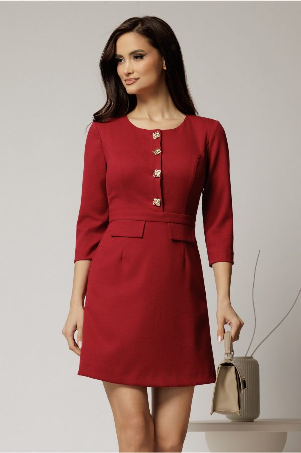 rochie-dy-fashion-scurta-bordo-cu-nasturi-pe-bust-si-fusta-tip-a-1451254-1145473-4.jpeg Rochie DY Fashion scurta bordo cu nasturi pe bust si fusta tip A