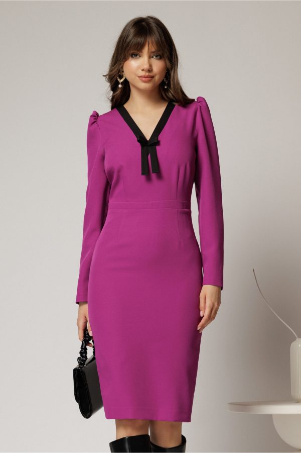 rochie-dy-fashion-scurta-magenta-office-conica-cu-decolteu-in-v-si-funda-1439407-1141630-4.jpeg Rochie DY Fashion scurta magenta office conica cu decolteu in V si funda