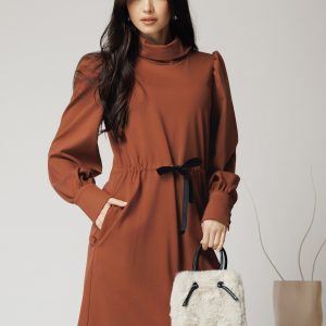 rochie-dy-fashion-smart-casual-din-jerse-maro-cu-snur-in-talie-1348580-1093103-4.jpeg Rochie DY Fashion smart-casual din jerse maro cu snur in talie