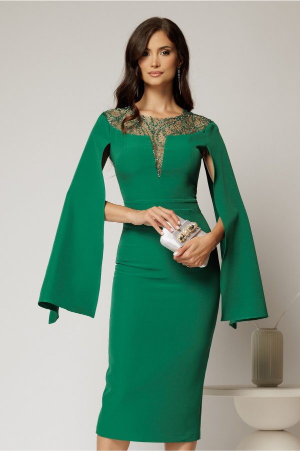 rochie-dy-fashion-verde-midi-cu-manecile-lungi-crapate-si-aplicatii-la-bust-1484272-1160440-4.jpeg Rochie DY Fashion verde midi cu manecile lungi crapate si aplicatii la bust