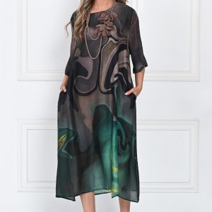rochie-eleganta-satinata-a-line-cu-imprimeu-floral-artistic-si-croi-lejer-fluid-verde-bej-caramel-copie-755431.jpg Rochie eleganta satinata A-line cu imprimeu abstract si croi lejer fluid, verde-inchis-negru-auriu