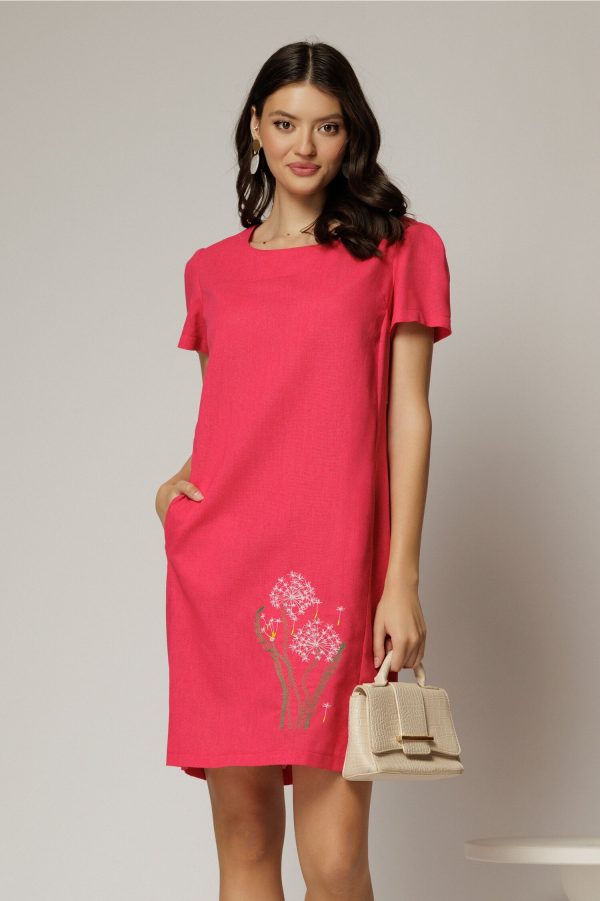 rochie-fucsia-din-in-cu-flori-brodate-si-croi-drept-1481401-1158118-4.jpeg Rochie fucsia din in cu flori brodate si croi drept