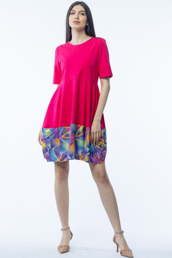 rochie-lalea-din-bumbac-verde-cu-imprimeu-mac-rosu-copie-119690.jpg Rochie lalea din bumbac fucsia, cu imprimeu la poale