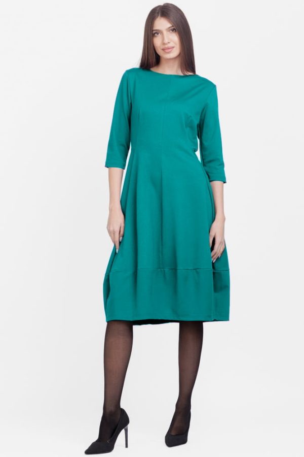 Rochie lalea din jerseu de bumbac, turcoaz