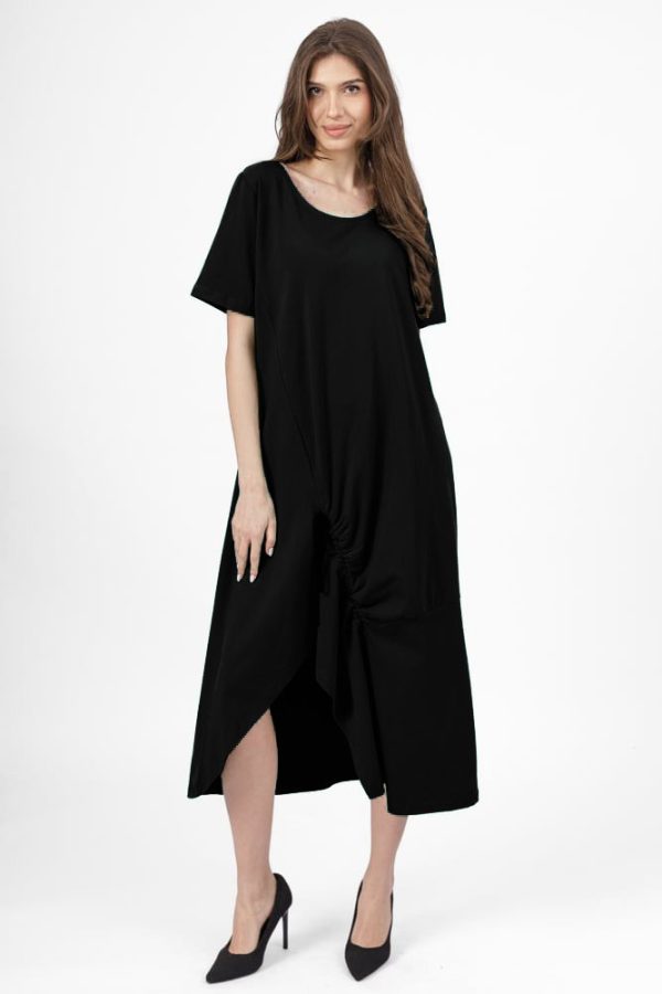 rochie-lunga-a-line-mov-inchis-din-tricot-de-bumbac-cu-siret-la-poale-copie-972737.jpg Rochie lunga A-line neagra, din tricot de bumbac cu siret la poale