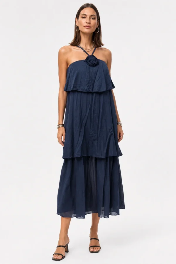 rochie-lunga-din-batist-de-bumbac-cu-volane-si-decolteu-in-v-bleumarin-copie-758052.webp Rochie lunga din batist de bumbac cu bretele reglabile si floare decorativa bleumarin