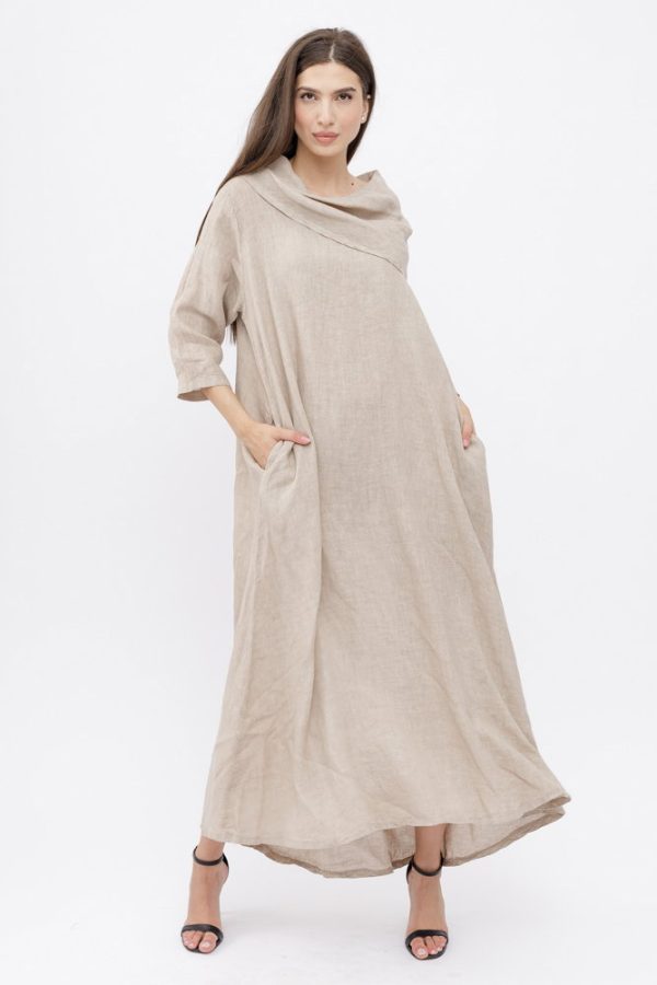 rochie-maxi-a-line-din-in-cu-guler-amplu-bleumarin-copie-830557.jpg Rochie maxi, A-line, din in, cu guler amplu, bej
