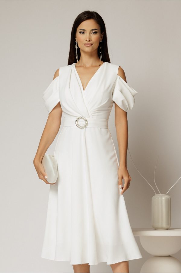 rochie-midi-alba-din-voal-in-clos-cu-decupaje-la-umeri-si-cordon-in-talie-1477753-1157395-4.jpeg Rochie midi alba din voal in clos cu decupaje la umeri si cordon in talie