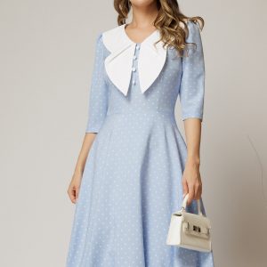 rochie-midi-bleu-cu-buline-si-guler-amplu-croi-clos-1457332-1149097-4.jpeg Rochie midi bleu cu buline si guler amplu croi clos