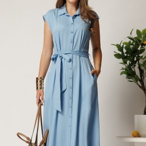 rochie-midi-bleu-din-viscoza-cu-nasturi-si-cordon-1400242-1122496-4.jpeg Rochie midi bleu din viscoza cu nasturi si cordon