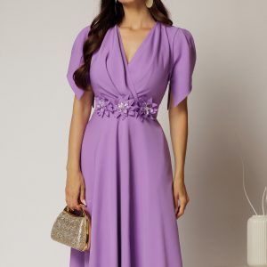 rochie-midi-lila-de-ocazie-cu-pliuri-pe-bust-si-cordon-detasabi-cu-flori-1474021-1156321-4.jpeg Rochie midi lila de ocazie cu pliuri pe bust si cordon detasabi cu flori